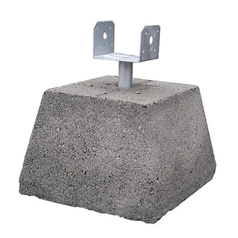 concrete pier block with metal bracket lowes|precast concrete deck piers Lowe's.